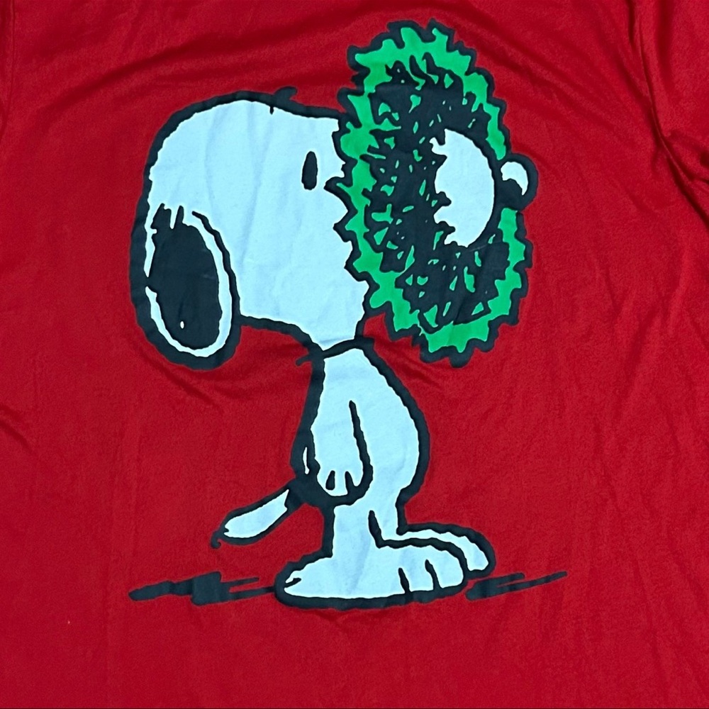 Peanuts Red T-Shirt with Green Graphic - Picture 2 of 4